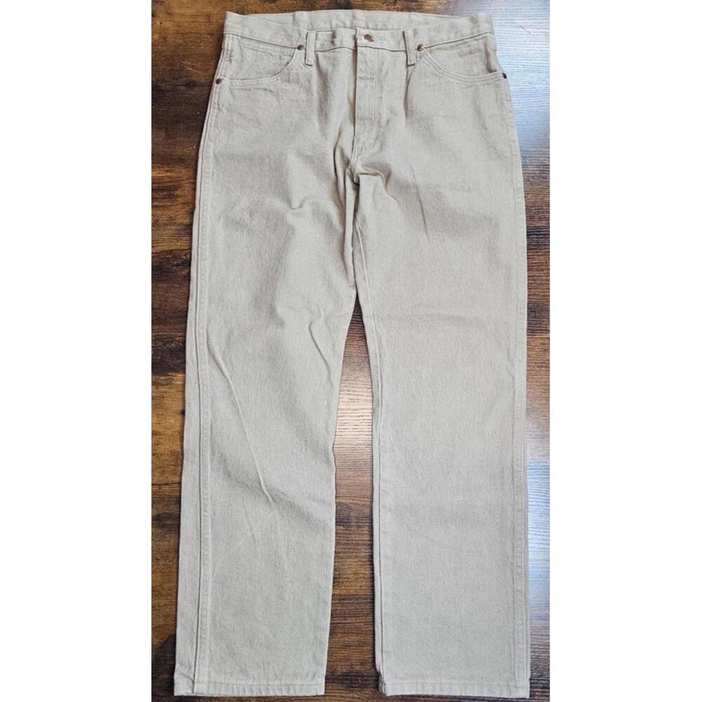 Wrangler Jeans Men's Size 36x32 Beige Denim 13MWZWT Straight Leg Classiccore
